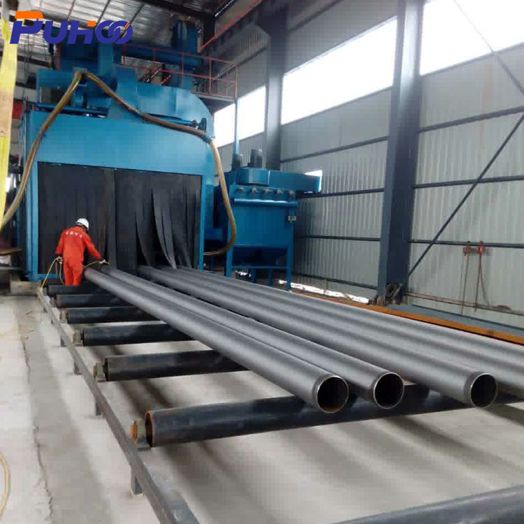 Auto Steel Tube Roller Conveyor Shot Պայթեցման մեքենա