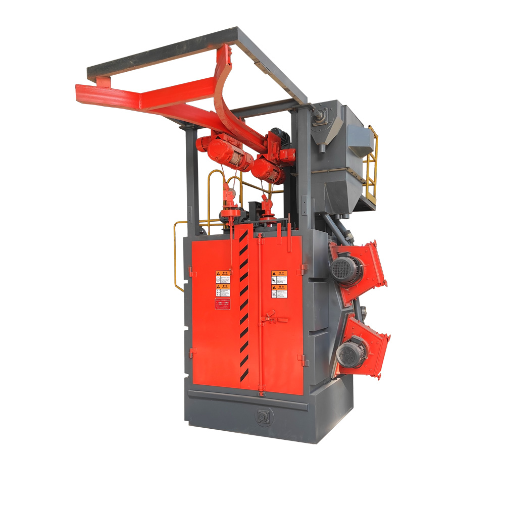 Remote Hook Overhead Hanger Type Shot Blasting Machine Գազի տանկի մաքրման համար